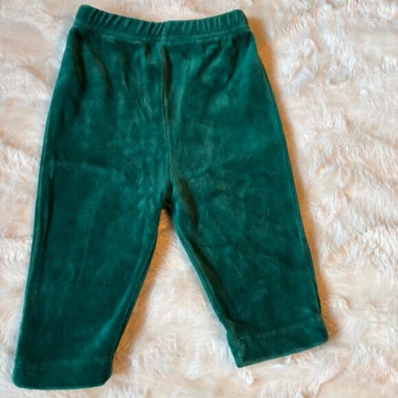 Sears Baby Two-piece Green Velour Size 12 MTHS 20 LBS Holiday Vintage EUC - Picture 8 of 14